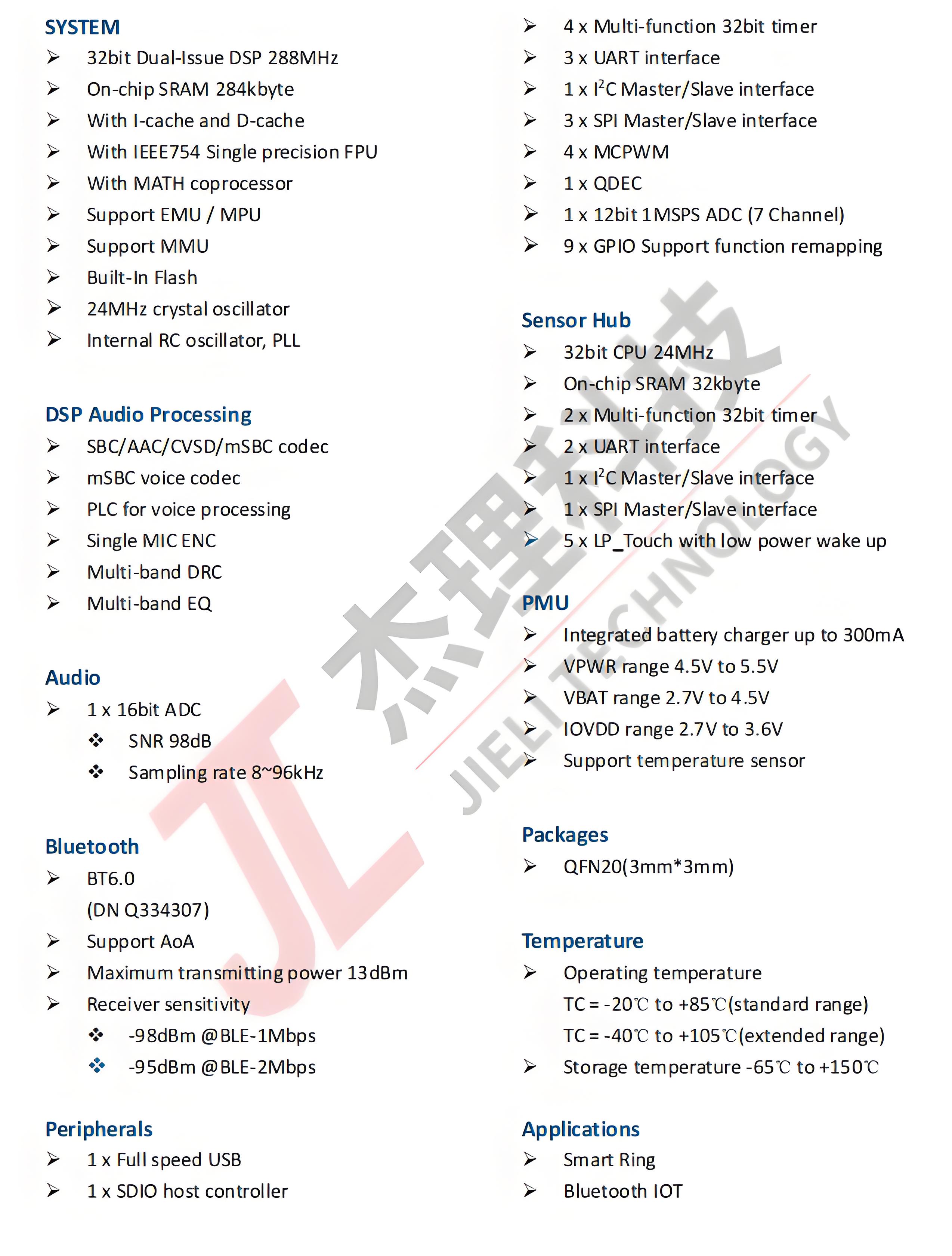 AC7073A8 Features